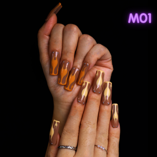 M01 wildfires Handmade Press-on Nails